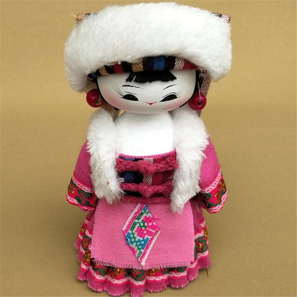 The hand puppet national doll Home Furnishing jewelry wooden ornaments features creative gift toys for children