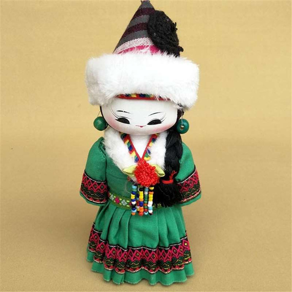 Handmade jewelry wooden ornaments Home Furnishing national doll features creative design gift toys for children