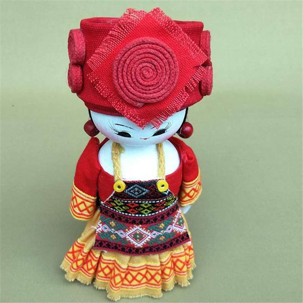 The national characteristics of the design Home Furnishing wooden ornaments jewelry color cloth doll creative gift toys for children
