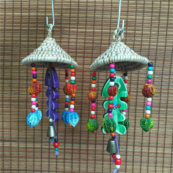 National handicraft hat walnut fish hotel furniture decoration