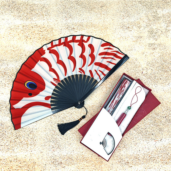 Creative Cartoon Dancing Fan Silk Carp Folding Fan Creative Present Home Decoration Ornaments