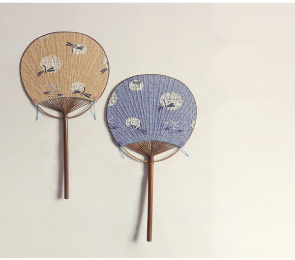 Asian Style Round Fan Creative Cloth Fan Present Home Decoration Fan Ornaments