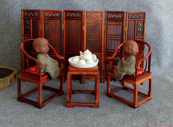 Redwood Screen Chair Chinese Antique Mini-home-furnishings