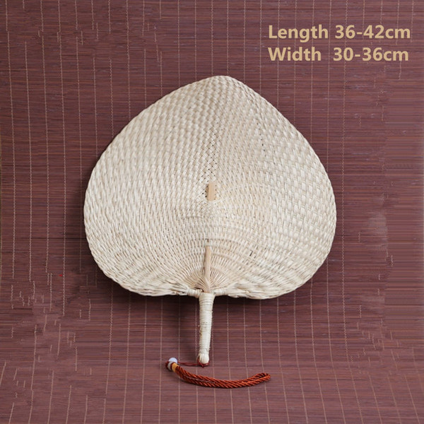 Handmade Palm Leaf Hand Fan Handcraft Round Fan Creative Present