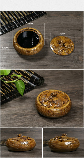 Antique Imitation Ashtray Chinese Style Desktop Dector