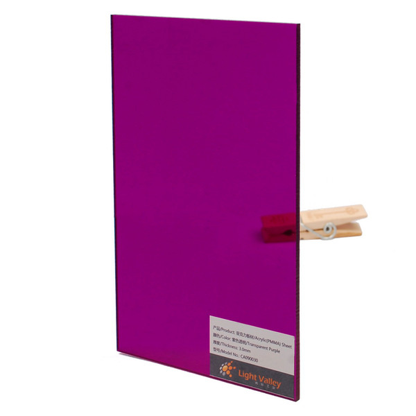 Acrylic (PMMA) Tinted Color sheets, 3.0mm Thickness - Purple (373)