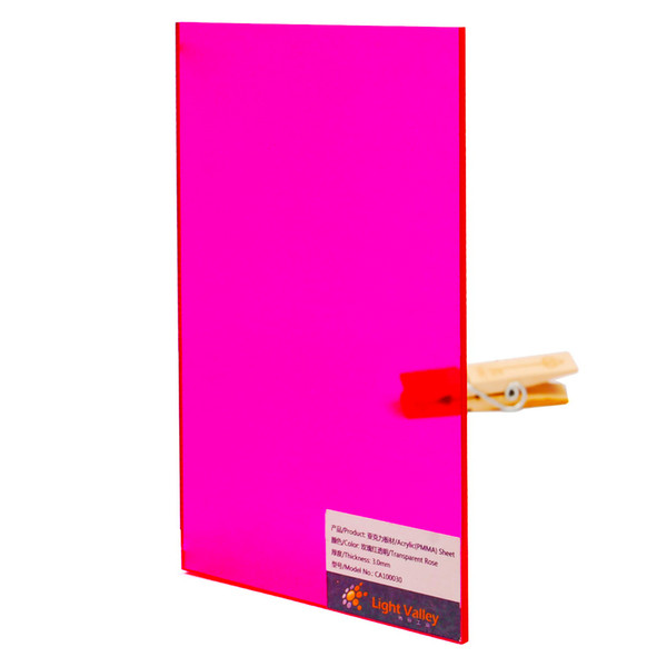 Acrylic (PMMA) Tinted Color sheets, 3.0mm Thickness - Fluorescent Rose (991)