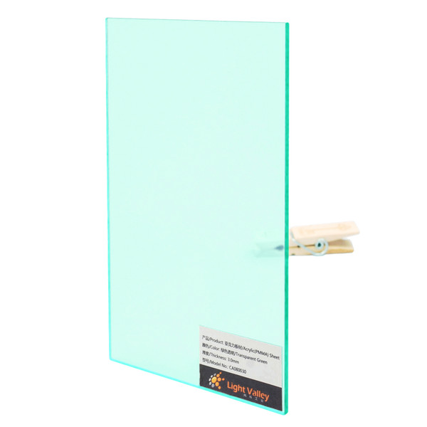 Acrylic (PMMA) Tinted Color sheets, 3.0mm Thickness - Glass Green (55206)