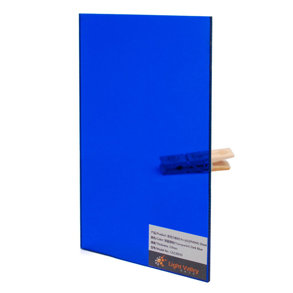 Acrylic (PMMA) Tinted Color sheets, 3.0mm Thickness - Lake Blue (302)