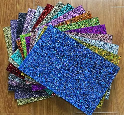 300mm x 200mm x 2.5mm Acrylic (PMMA) One-Sided Chunky Glittering Sheets - 1 pcs/color