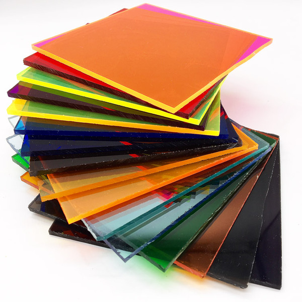 300mm x 200mm x 3.0mm Acrylic (PMMA) Tinted Color Sheets - 1 pcs/color