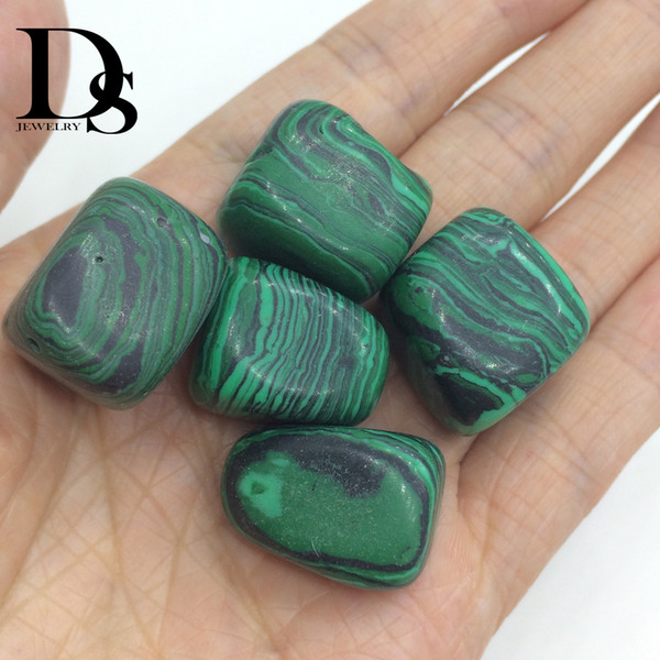 5psc Natural Green Malachite Stone Cubic Crystal Clastic Rock Tumbled Stones Cube Collectible Geological Minerals Specimen