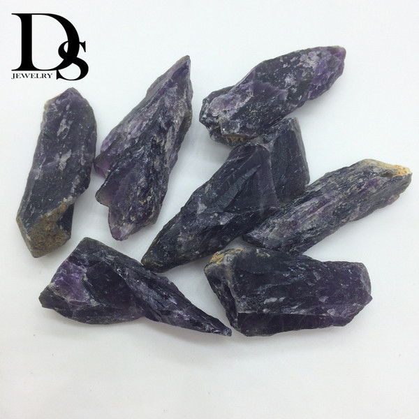 100g(6-7pcs) Natural Raw Purple Amethyst Skeletal Sceptre Quartz Crystal Rough Rock Minerals Specimen Healing Stones DIY Jewelry