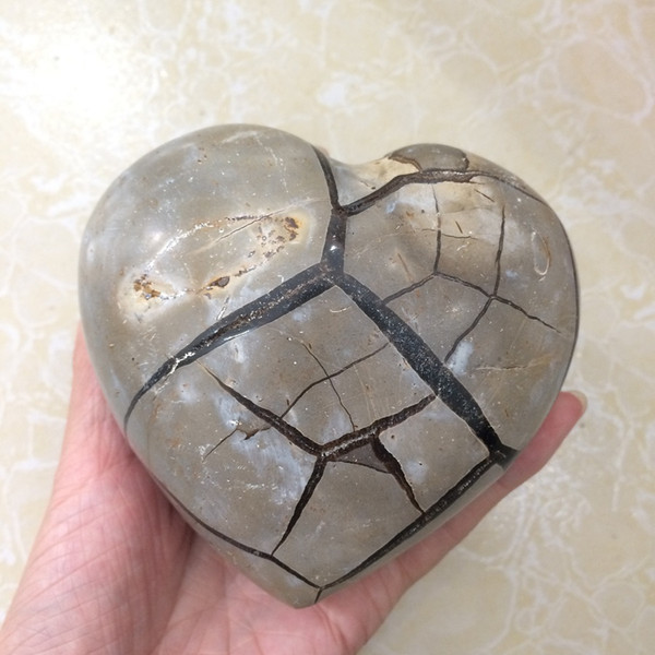 Septarium Heart Palm Turtle Stones Crystal Natural Drusy geode Tumbled Reiki Crafts Wedding Gift decoration spiritual healing