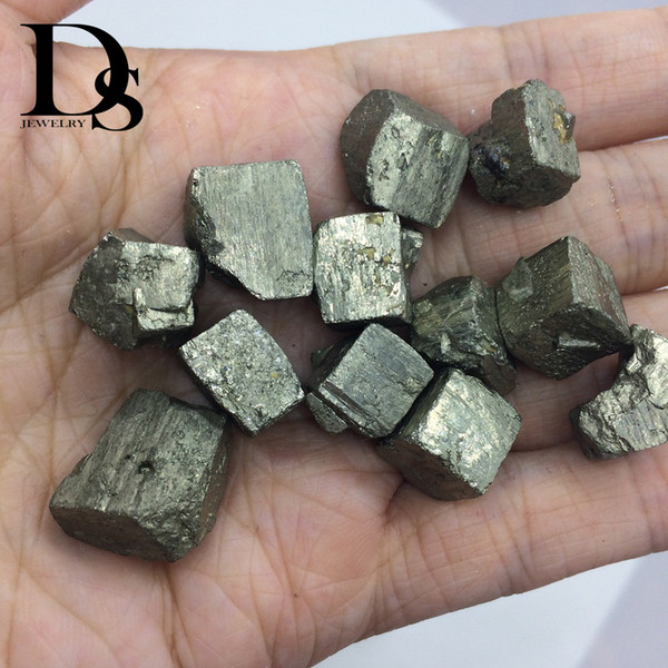 50g Golden Iron Pyrite Cubic Nuggets Rough Crystal Stone Cube Energy Rock Raw Ore Mineral Points Specimen DIY Pendant Decor Crafts