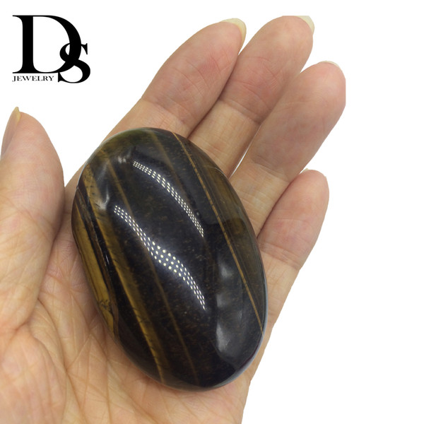 6cm Natural Tiger Eye Palm Stone Quartz Oval Yellow Crystal Tumbled Minerals Worry Stones For Healing Reiki Gifts Decoration Drop Shipping