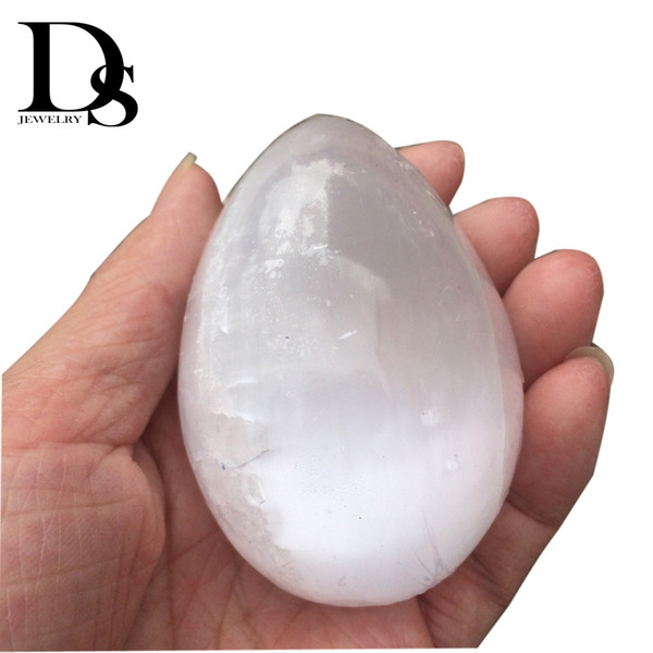 Natural White Selenite Egg Crystal Quartz Oval Ball Heart Wand Twist Massage Healing Reiki Chakra Palm Stones Fraueneis Mineral Specimen