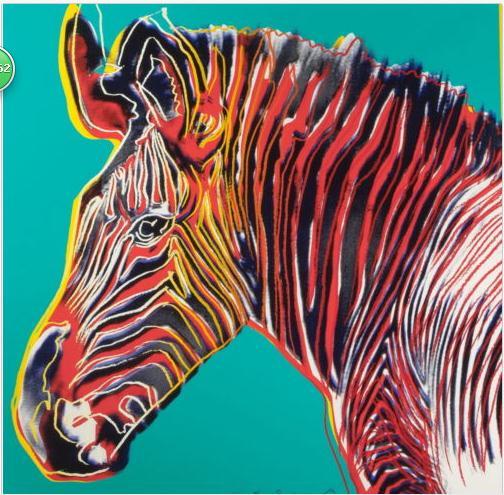 Andy Warhol Grevy's Zebra Giclee High Quality Canvas HD Print Animal Paintings Multi sizes for Choose berkin