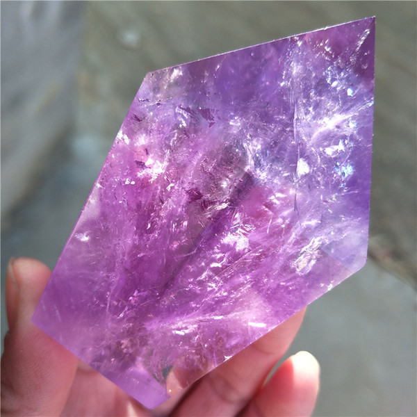 DHX SW 5A+ large rare natural purple quartz crystal stone amethyst point standing pyramid tower reiki healing ametrine crystal