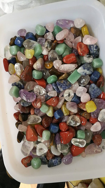 200g assorted tumbled gemstone mixed stones natural rainbow amethyst aventurine colorful rock mineral agate for chakra healing reiki