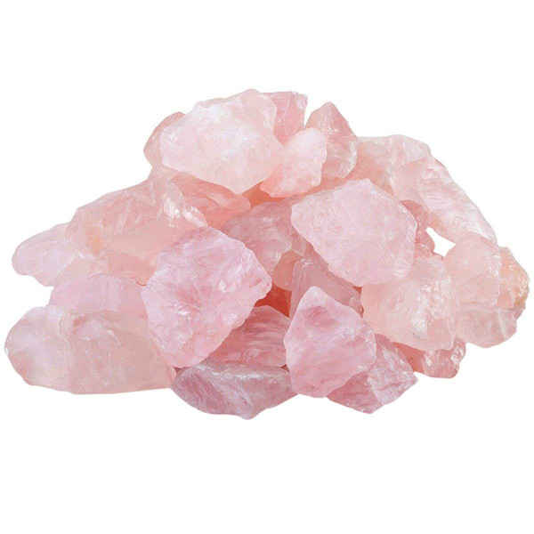 200g Natural Raw Pink Rose Quartz Crystal Rough Stone Specimen for Tumbling, Polishing, Wicca & Reiki Crystal Healing