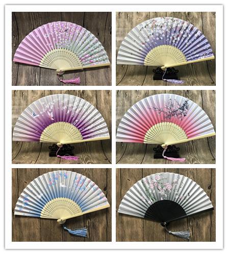 Chinese Japanese Folding Fan Sakura Cherry Blossom Pocket Hand Fan Summer Art Craft Gift