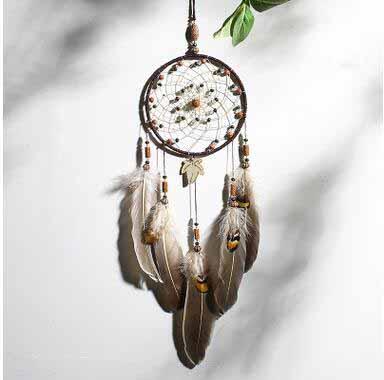 Hot Sale Vintage Fur Dreamcatcher Classic Design Car Pendant Dreamcatcher Children's Toys Handmake Arts Home Decoration Supplies