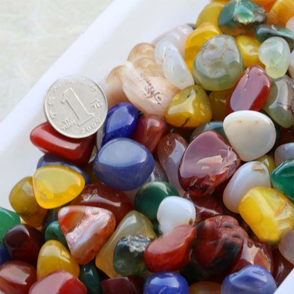 100g/Lot Colorful Crystal Rock Mineral Collection Activity Kit Rainbow Amethyst Agate Stones For Chakra Home Decorative Ornaments HH7-901