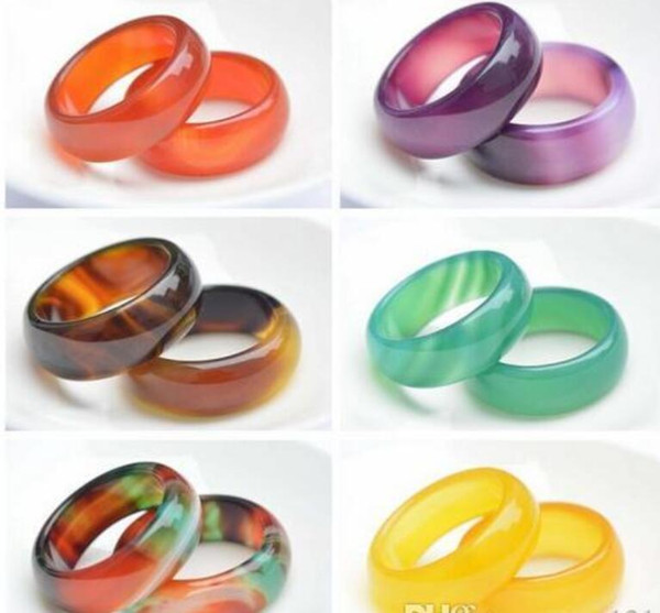 A pack of 100 ring 100% natural fine jade in Myanmar mix size ring + free shipping