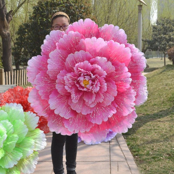 Dance Performance Peony Flower Umbrella Chinese Multi Layer Cloth Umbrellas Stage Props For Women Artistic Show Props Many Sizes 78sy5 ZZkk