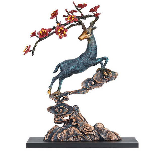 New Design 2018 Hot Handmade Office Table Decor Hadicraft Metal Small Mini Cast Brass Deer Statue Bronze Figurine for Home Decoration