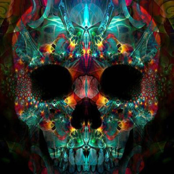 Colorful Skull Full Drill DIY Mosaic Needlework Diamond Painting Embroidery Cross Stitch Craft Kit Wall Home Hanging Decor