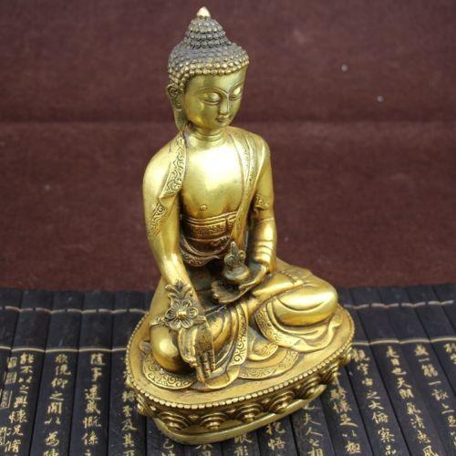 Large Tibet Tibetan brass Medicine Buddha Statue