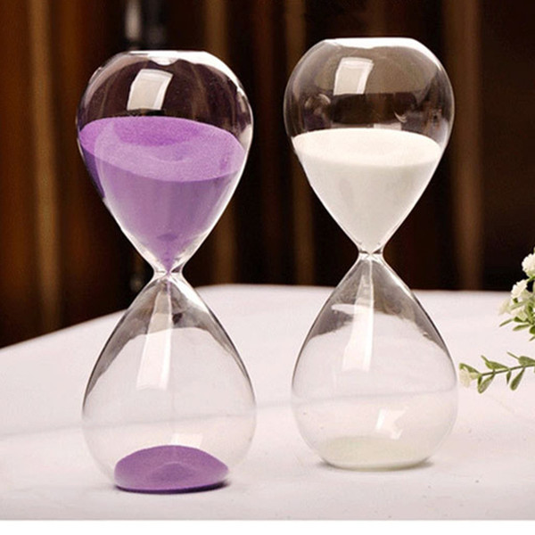 30 Mintes Transparent Glass Sand Hourglass Sandglass Timer Clock Countdown Timing Home Decor ampulheta