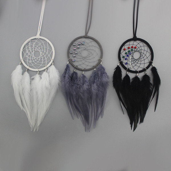 Purple Dream Catcher creative handmade gift INS Style Feather hanging Ornament bedroom Morden Craft decoration