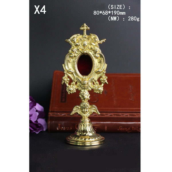 Custom Brass ornate Reliquary Christian Collectibles for church home Relic Religious angel L80mm*W68mm*H190mm Arts and Crafts