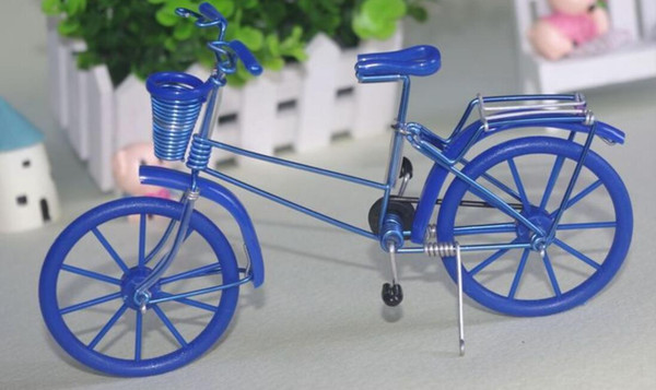 New handcraft handwork metal Strange new desktop decor bike 20*13*6cm DIY bike basket Tableware