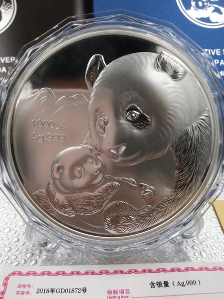 Details about 1000g China craft 1kg Ag.999 silver coin-2019 year panda