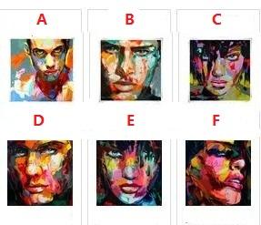 6pcs Palette knife portrait Faces,Pure Hand Painted Modern Wall Decor Abstract Art Oil Painting On High Quality Canvas.customized size al-Ea