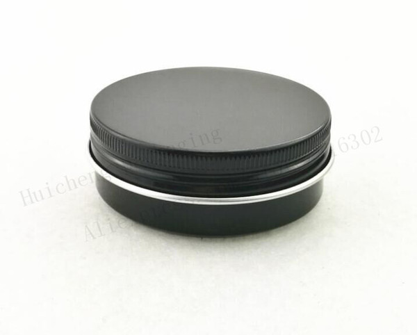 Lot of 50 pcs Aluminum Jars 60ml Black Metal Tin 2oz Cosmetic Containers Crafts Aluminum Container Jars