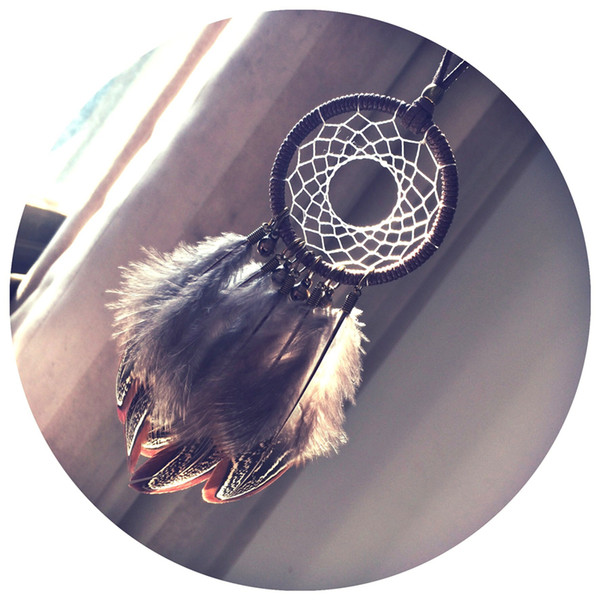 Smalll mini dream catcher car hanging whosale feather dream catchers decoration