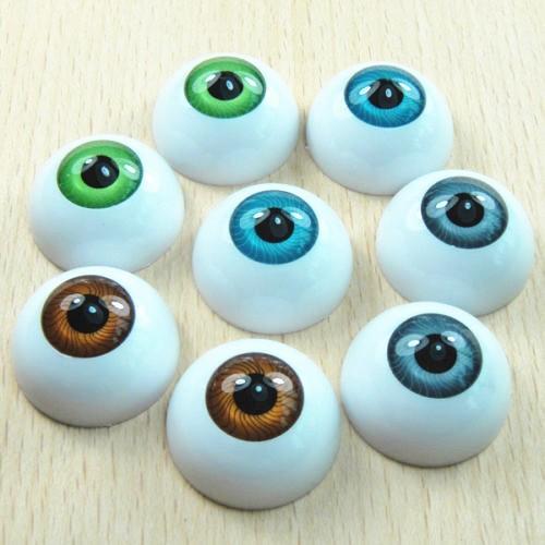 10pcs Acrylic Doll Bear Craft Plastic Eyes Eyeball Half Round 20mm Eyeball Zakka Halloween DIY Eyeball