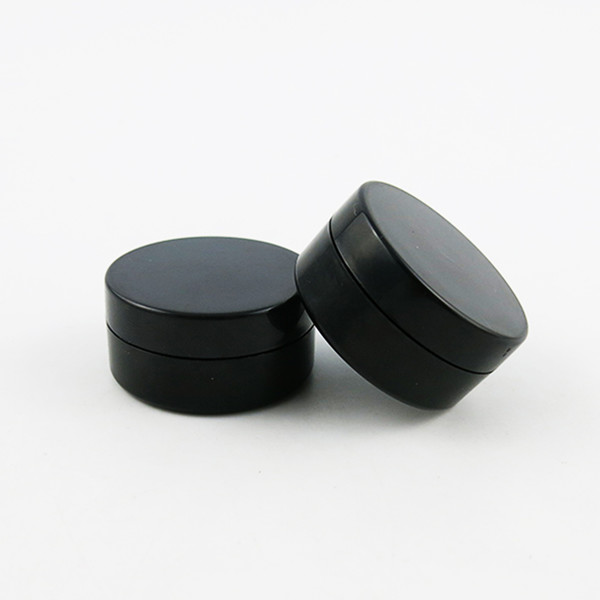 100 x 10G Cosmetic Sifter jars Pot Box Makeup Nail Art Cosmetic Bead Storage Container Round Bottle Black Portable Cream Jar