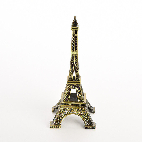 15cm Bronze Paris Eiffel Tower Metal Crafts Figurine Statue Model Home Decors Souvenir