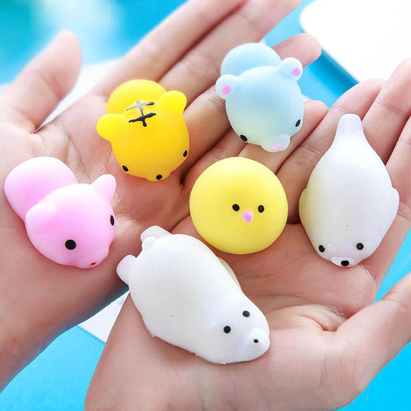 26 Style Squishy Slow Rising Jumbo Toys Animals Cute Kawaii Squeeze Cartoon Toy Mini Squishies Cat rebound Animal Gifts Charms TC181008