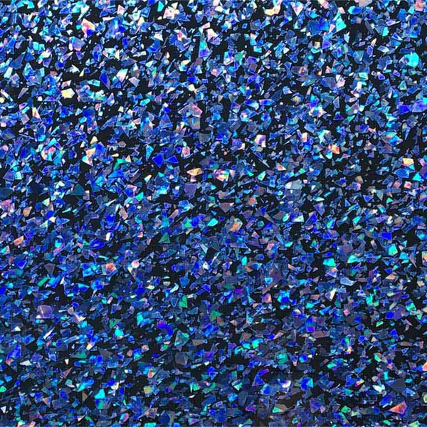 Acrylic (PMMA) One-Sided Chunky Glittering sheets, 3.0mm Thickness - Radiant Blue (RB7090)