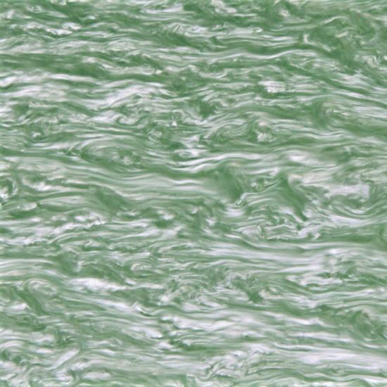 Acrylic (PMMA) Pearlescent Ripple/Stream Sheets, 3.0mm Thickness - Celadon Green (SW08)