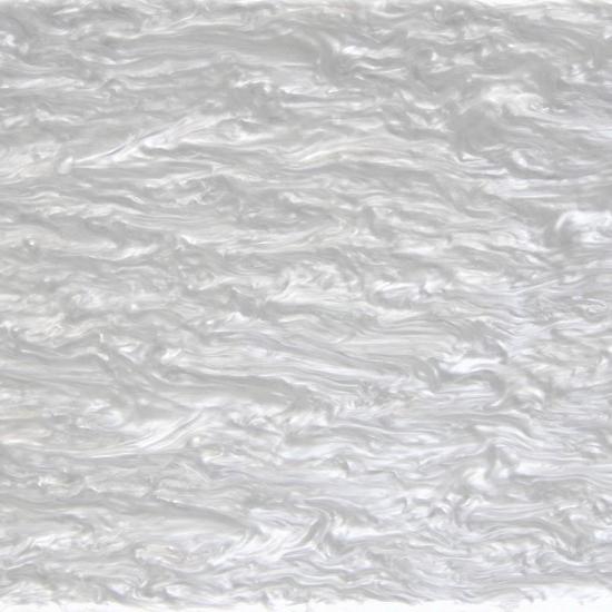 Acrylic (PMMA) Pearlescent Ripple/Stream Sheets, 3.0mm Thickness - White (SW01)