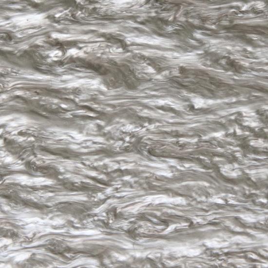 Acrylic (PMMA) Pearlescent Ripple/Stream Sheets, 3.0mm Thickness - Silver Grey (SW06)