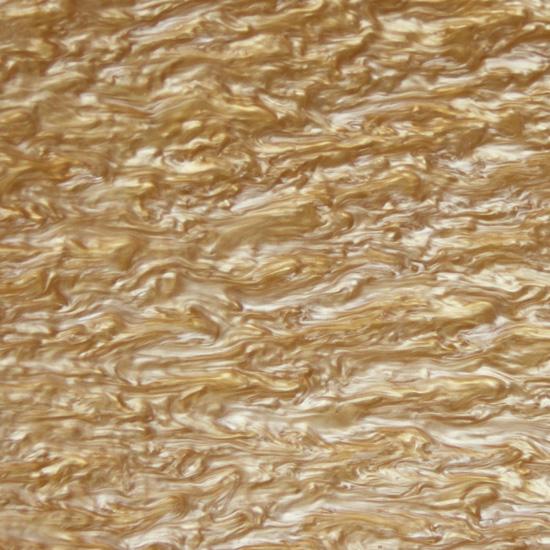 Acrylic (PMMA) Pearlescent Ripple/Stream Sheets, 3.0mm Thickness - Golden (SW03)